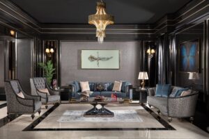 Beta Art Deco Sofa Set